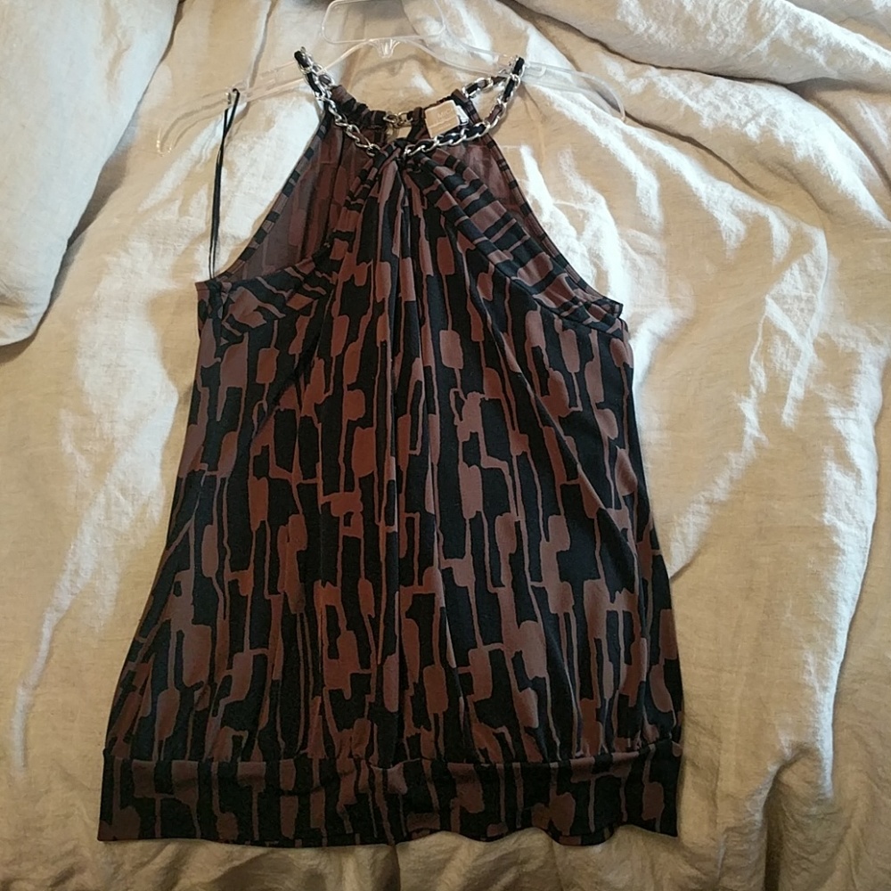 Michael kors black and brown top